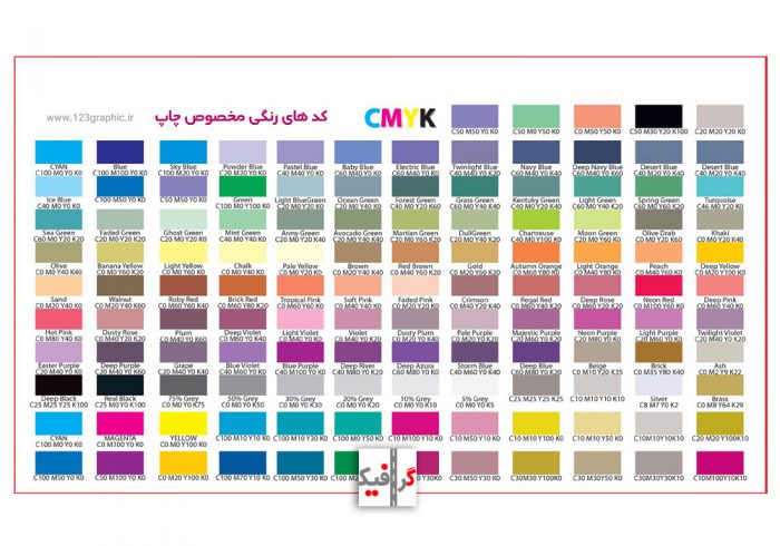 جدول-کد-های-رنگی-مخصوص-چاپ-و-تبلیغات-کاغذی-شامل-125-کد-رنگی